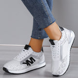 Monica® | Pantofi sport cu șireturi și vârf rotund în contrast