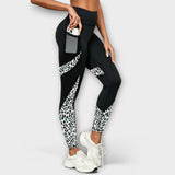 Carmo™ - Legginguri cu talie înaltă și imprimeu leopard