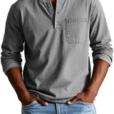 Philipp | Tricouri Henley pentru Bărbați cu Mâneci Lungi Casual
