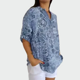 Miglė™ – Bluză florală cu farmec estival
