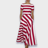 Rochie Lungă Dungi Handmade