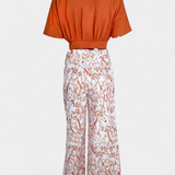 Compleu Olivia Boho cu decolteu în V și pantaloni largi