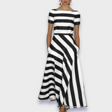 Rochie Lungă Dungi Handmade