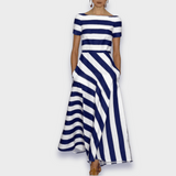 Rochie Lungă Dungi Handmade