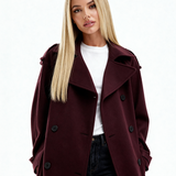 Amalija | Trench de culoare vin