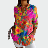 Laura™ - Bluză stilizată cu model floral