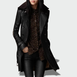 Ema™ – Palton din piele elegant pentru toamnă