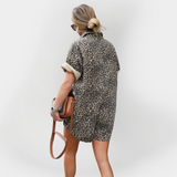 Costum întreg cu model leopard