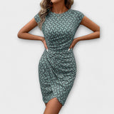 Patrícia - Rochie Tulip cu Mâneci Scurte