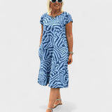 Greta - Rochie cu decolteu rotund și model frumos