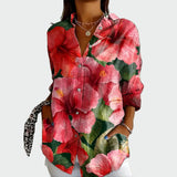 Laura™ - Bluză stilizată cu model floral