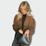 Laima™ – Trench din suede maro pentru toamnă