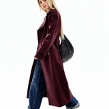 Amalija | Trench de culoare vin