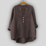 Milda™ - Bluza din In cu Butoane