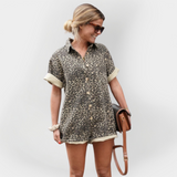 Costum întreg cu model leopard