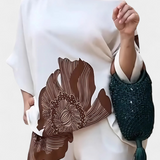 Set de Flori în Două Părți Sybella cu Umăr Descoperit și Pantaloni Drepți