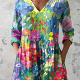 Maelle | Duga Bluza s V-Izrezom