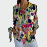 Laura™ - Bluză stilizată cu model floral