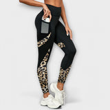 Carmo™ - Legginguri cu talie înaltă și imprimeu leopard