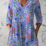 Aline | Duga Bluza s V-Izrezom
