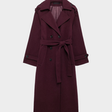 Amalija | Trench de culoare vin