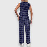 Dina™ - Set din două piese cu decolteu în V și pantaloni asortați