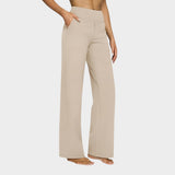 Calista™ | Pantaloni largi pentru femei, culoare maro