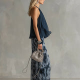Élise | Set elegant și ușor cu top fluid și pantaloni largi