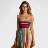 Renata - Rochie colorată fără mâneci