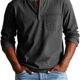 Philipp | Tricouri Henley pentru Bărbați cu Mâneci Lungi Casual