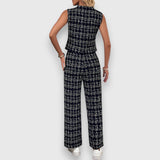 Dina™ - Set din două piese cu decolteu în V și pantaloni asortați