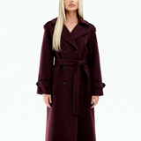 Amalija | Trench de culoare vin