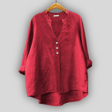 Milda™ - Bluza din In cu Butoane