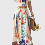 Compleu Itzel Boho cu motive etnice