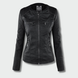 Gabija™ – Jachetă din Piele Elegantă pentru Toamnă