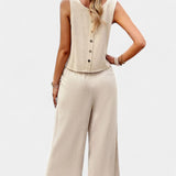 Compleu Lavinia Boho din in și bumbac cu top și pantaloni scurți