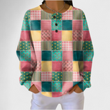 Agnes - Pulover s šarenim patchwork uzorkom
