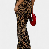 Falda Maxi Slim Elena cu Model Leopardo