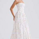 Irena™ - Rochie Maxi cu Bretele Subțiri și Model Floral