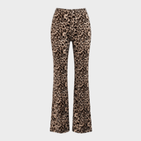 Berenice™ - Pantaloni bootcut cu imprimeu leopard