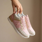 Monica® | Pantofi sport cu șireturi și vârf rotund în contrast