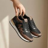 Monica® | Pantofi sport cu șireturi și vârf rotund în contrast