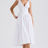 Alina™ - Rochie Midi cu Flori Romantice