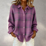 Anna™ – Cardigan Cu Model Caro, Stil Retro