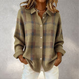 Anna™ – Cardigan Cu Model Caro, Stil Retro