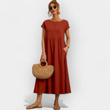 Rochie din Bumbac cu Buzunare