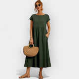 Rochie din Bumbac cu Buzunare