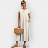 Rochie din Bumbac cu Buzunare