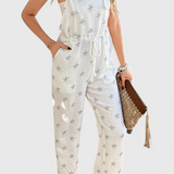 Rochie Mono Bianca cu Model de Stele