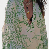 Cămașă Amalia Stil Boho cu Șorturi Elastice